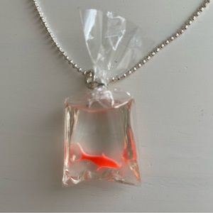 Goldfish carnival prize necklace!